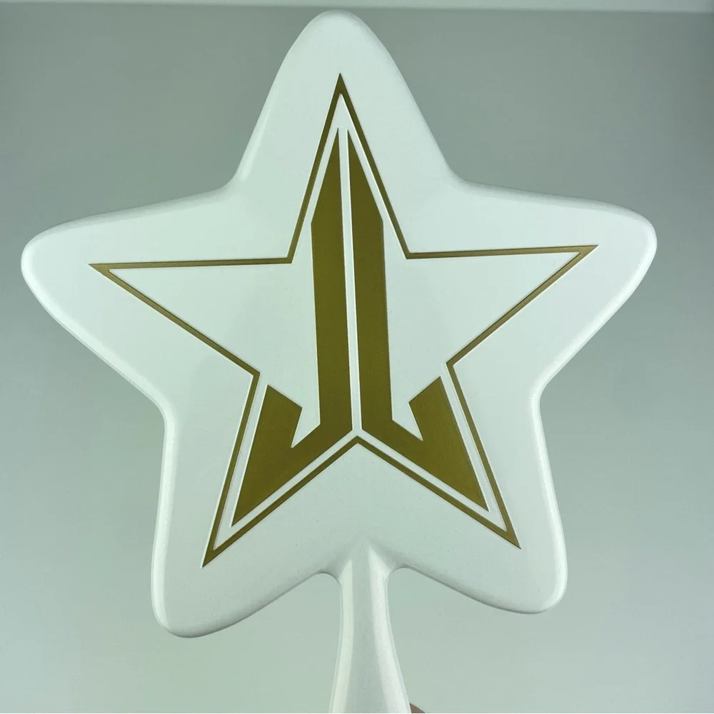 Jeffree Star Cosmetics Star Hand Mirror White Glitter Iridescent Makeup